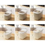 Creative Rice Bucket Tank Moisture-proof Insect-proof Sealed Rice Storage Box Cereal Grain Food Container Kitchen Accessories - Image 5